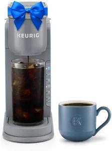 Keurig K-Iced Single Serve K-Cup Pod Coffee Maker, Featuring Simple Push Blue Button Brew Over Ice, Grey