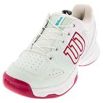 Wilson Girls' Tennis Shoes, KAOS JUNIOR QL, Light Green/White/Pink, Size: 2, For All Surfaces, All Player Types, WRS327930E020