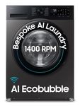 Samsung 9 kg, 5 star, AI EcoBubble, Super Speed, Wi-Fi, Hygiene Steam with Inbuilt Heater, Digital Inverter, Fully-Automatic Front Load Washing Machine (WW90DG5U24AXTL, Inox)