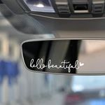 3x Hello Beautiful Rearview Mirror 