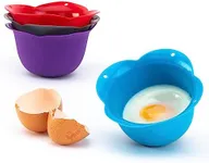 Kitzini Poached Egg Cup. Egg Coddler 8 Set. BPA Free. Microwave Egg Poacher. Nonstick Egg Pod Perfect Silicone Egg Poacher. Easy to Use & Clean. No Mess. 8 Silicone Egg Molds. Dishwasher Safe