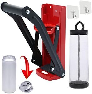 ANFU 16oz Aluminum Can Crusher & Bottle Opener, Wall Mounted Soda Beer Pop Cans Smasher - Eco-Friendly Recycling Tool