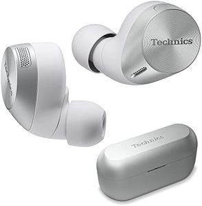 Technics HiFi True Wireless Multipoint Bluetooth Earbuds with Noise Cancelling, 3 Device Multipoint Connectivity, Wireless Charging, Impressive Call Quality, LDAC Compatible - EAH-AZ60M2-S (Silver)