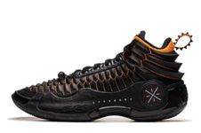 Li-Ning Way of Wade 10 Black Dragon Men's Basketball Shoes Lining Anti-Slip Professional Shock Absorption Sneakers Sports Shoes Black Orange US 7.5