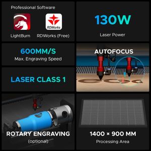 OMTech 130W CO2 Laser Engraver – High-Power Cutting Machine