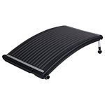 vidaXL Curved Solar Pool Heating Panels for Above-Ground Pools, 2 pcs Set, 110x65cm, Black HDPE, PC, Aluminium Material for Outdoor Use