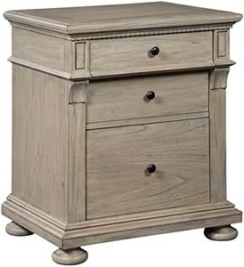 Hekman Furniture Wellington Estates Office File Cabinet - 3 Drawers Traditional File Cabinet with Brass Hardware, Recessed Panels, Bun Feet, and Decorative Molding Wood for Home Office