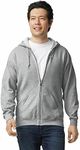 Gildan Unisex Adult Fleece Zip Hoodie Sweatshirt, Style G18600, Multipack, Sport Grey (1-Pack), Large