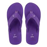 YOHO Women Purple soft slippers | comfortable and stylish flip flop slippers for Women in exciting colors | Daily Use| Lightweight | Anti Skid Chappal | Bubbles Size- 4