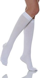 RelaxSan 820-new (White, Sz.4) Unisex cotton support socks 18-22 mmHg graduated compression