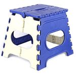 NIRVA WITH DEVICE OF WOMEN PICTURE 12 Inches Super Strong Folding Step Stool for Adults and Kids, Kitchen Stepping Stools, Garden Step Stool Blue