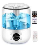 Docoss 3L Cool Mist Humidifier for Room and Home -Remote Control Ultrasonic Air Humidifier for Room Moisture,Babies and Bedroom with Digital Display, Lasts Up to 30 Hours(White)