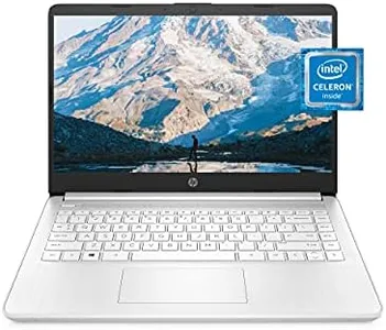 HP 14 Laptop, Intel Celeron N4020, 4 GB RAM, 64 GB Storage, 14-inch Micro-edge HD Display, Windows 11 Home, Thin & Portable, 4K Graphics, One Year of Microsoft 365 (14-dq0040nr, Snowflake White)