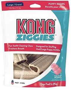 KONG - Ziggies - Teeth Cleaning Dog Treats (Best Used with KONG Classic Rubber Toys) - Puppy Flavour - for Large Dogs