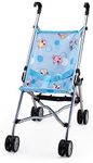 Bayer - Dolls Pushchair Light Blue - Buggy Umbrella Stroller for Dolls, Foldable, Double Wheels - Dolls Up to 18” - Age 3+ - 30134AA