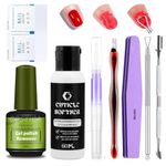 COSTICA 9 in 1 Nail Gel Polish Remover Kit, No Need for Foil, Quick & Easy Polish Remover In 3-5 Minutes, No Need Soaking Or Wrapping (15 ML), Nail Art Kit For Women, Salon Finish at home. nail polishh remover liquid