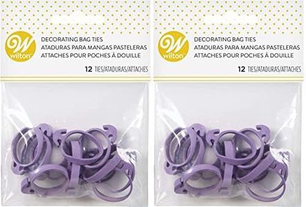 Wilton Icing Bag Ties, 12-Count - Rubber Icing Bag Ties - 2 Bags