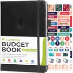 Clever Fox Budget Book 2.0 – Financial Planner Organizer & Expense Tracker Notebook. Money Planner for Monthly Budgeting and Personal Finance. Colored Edition, Compact Size (5.3" x 7.7") – Black