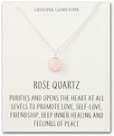 Philip Jones Rose Quartz Necklace with Quote Card