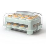 Deviled Egg Carrier, Fashionable Egg Holder Carries 24 Standard-Size Deviled Eggs, Durable Egg Traveler Two Tier Stand and Reusable Egg Box