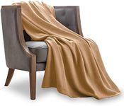 Vellux 100% Cotton Blanket - Soft, Breathable, Cozy & Lightweight Thermal Blanket – All-Season King Size Blanket Perfect for Layering Bed, Couch & Sofa - Hotel Quality (90 x 108 Inch, Beige)