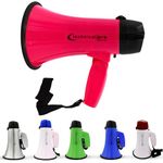 Technical Pro 20 Watts Lightweight Portable 300M Range Megaphone Bullhorn with Strap, Siren, and Volume Control, Good for Trainers, Soccer, Football, Baseball, Coaches (Pink)