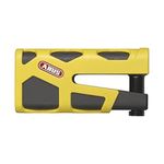ABUS Granit Sledg 77 yellow brake disc lock - Motorcycle lock with secure XPlus cylinder and reminder cable - security level 17 - Yellow