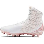 Under Armour Women's Highlight Mc Lacrosse Shoe, White (105)/Metallic Rose Gold, 5.5