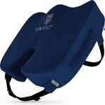 SNUGL Coccyx Cushion | Thick Memory Foam Seat Cushion for Office, Car, Wheelchair & Gaming Chair | Orthopedic Support Pillow for Tailbone, Sciatica, Back & Hip Pain Relief (NAVY - REGULAR)