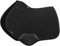 LeMieux Close Contact Cotton Square Saddle Pad - Saddle Pads for Horses - Equestrian Riding Equipment and Accessories (Black - Large)