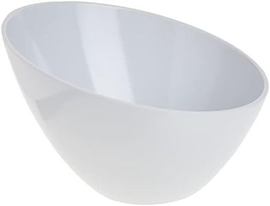 American Metalcraft MELSL92 Melamine Slanted Round Bowl, 64-Ounce, White