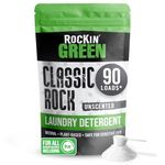 Rockin' Green - Organic Laundry Detergent- 90 Loads - Unscented Natural Plant-based Detergent - Hypoallergenic Laundry Detergent for Sensitive Skin - All Types of Laundry - 1.3kg