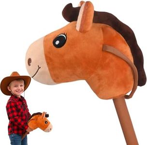 WALIKI Stick Horse for Boys & Girls | Pretend Play Cowboy & Cowgirl Toy for Kids Ages 3-6 | Fun Active Toddler Toy (Caramel)