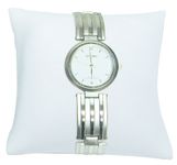 888 Display 4-pieces Bracelet Watch Pillow Jewelry Displays (3" x 3", White Faux Leather)