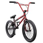 Mongoose Legion L80 Freestyle BMX Bike for Advanced-Level Riders, Adult Men Women, 4130 Chromoly Frame, and 20-Inch Wheels, Red