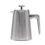 BJØRN French Press Coffee Maker 350ml | 1 Cup Stainless Steel Coffee Press | Double-Walled Cafetière & incl. Extra Filter | Brushed Stainless Steel | Portable