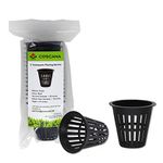 COSCANA®, Nursery Pots 2 inch Net Pot, 15 Pack / 30 Pack / 60 Pack / 120 Pack, Garden Slotted Mesh Plastic Plant Net Cup, Heavy Duty Wide Lip Round Bucket Basket for Hydroponics (15, 2 Inch)