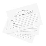 Bliss Collections Advice and Wishes Cards, Mad Libs Modern Calligraphy, Perfect for: Bridal Showers, Wedding, Baby Shower, Words of Wisdom for Bride and Groom, 4"x6" Cards (50 Cards)