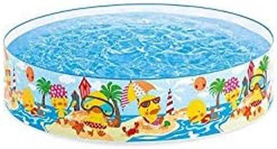 Intex 4 Feet Swimming Pool for Kids Non-Air Without Air Home Garden Farmhouse, No Need for an Air Pump Just Unfold and Ready to Use