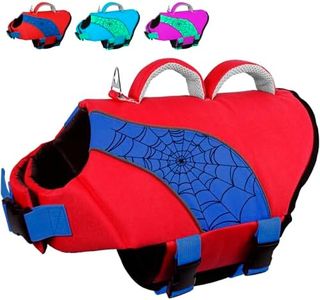 Fragralley Dog Life Jacket with High Buoyancy, Reflective Strips, Rescue Handle, Adjustable Fit, Quick Release Buckles, Tear-Resistant Nylon, Swim Life Vest for Small Medium Large Dogs