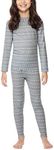 32 DEGREES Kid's Heat Base Layer Set, Lt Sleet Snowfl2, S