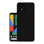 HELLO ZONE Exclusive Matte Finish Soft Back Case Cover for Google Pixel 4 - Black