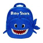 Frantic Blue Baby Shark Kids Soft Cartoon Animal Travelling School Bag Soft Plush Standard Backpack Boys Girls Baby For 2 To 5 Years Baby/Boys/Girls Nursery, Preschool, Picnic Standard,10 Litres