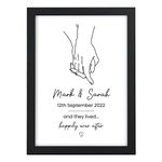 Beecreative Wedding Presents For Bride and Groom - Personalised Wedding Gift Ideas - A5, A4 Prints and Frames