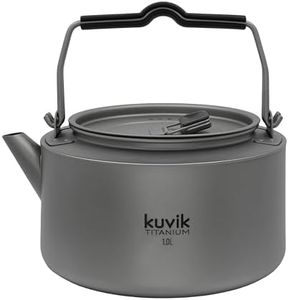 Kuvik 1.0L (33.8 oz) Titanium Kettle - Ultralight and Compact Kettle for Backpacking, Camping, and Home