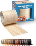 MATCH 'N PATCH Realistic Wood Grain Repair Tape - Durable Multi-Use Adhesive Tape for Furniture, Floors, Cabinets, Windows, Doors, RV, Home Decor & DIY Projects - White Oak - 2.25 inch x 15 feet