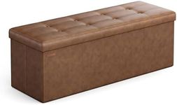 SONGMICS Storage Ottoman, Foldable 