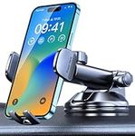 TEUMI Car Phone Holder, [Superior Grip] 360° Rotatable Dashboard & Windshield Car Phone Mount, Ultra-Strong Sticky Gel Pad & Quick One-Button Release, Phone Holder for Cars Fits 4''-7'' Smartphones