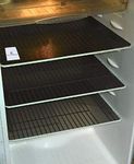 Kuber Industries Refrigerator Drawer Mats/Fridge Mats/Multi Purpose Mats Set of 6 Pcs (Black Material- Plastic) (VAS41323_1)