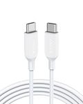 Anker USB C to USB C Charger Cable, 100W 6 ft (1.8 m) Fast Charging Type C USB 2.0 Cable, For iPhone 16/15 Series, MacBook Pro 2020, iPad Pro 2020, iPad Air 4, Galaxy S21, Pixel, and More